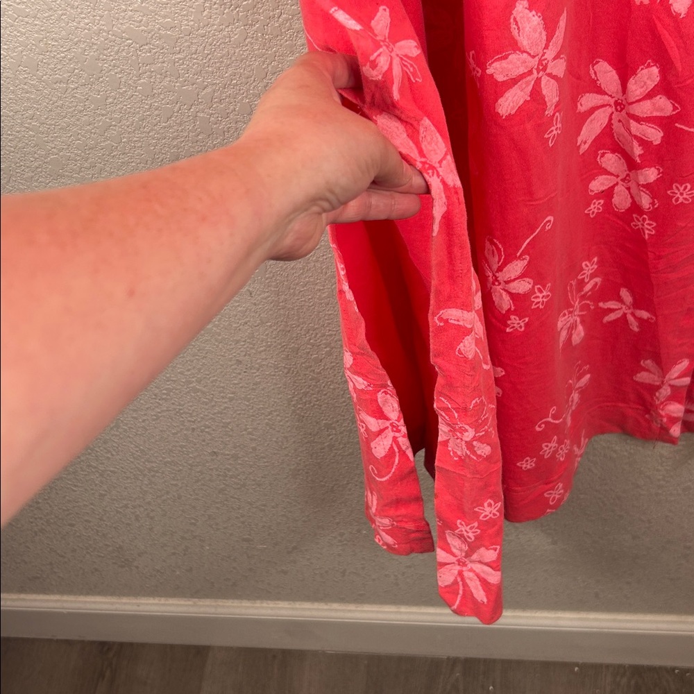 Fresh Produce Pink Floral Summer Spring Vacation Cotton Tank Dress Size Small - Picture 6 of 10
